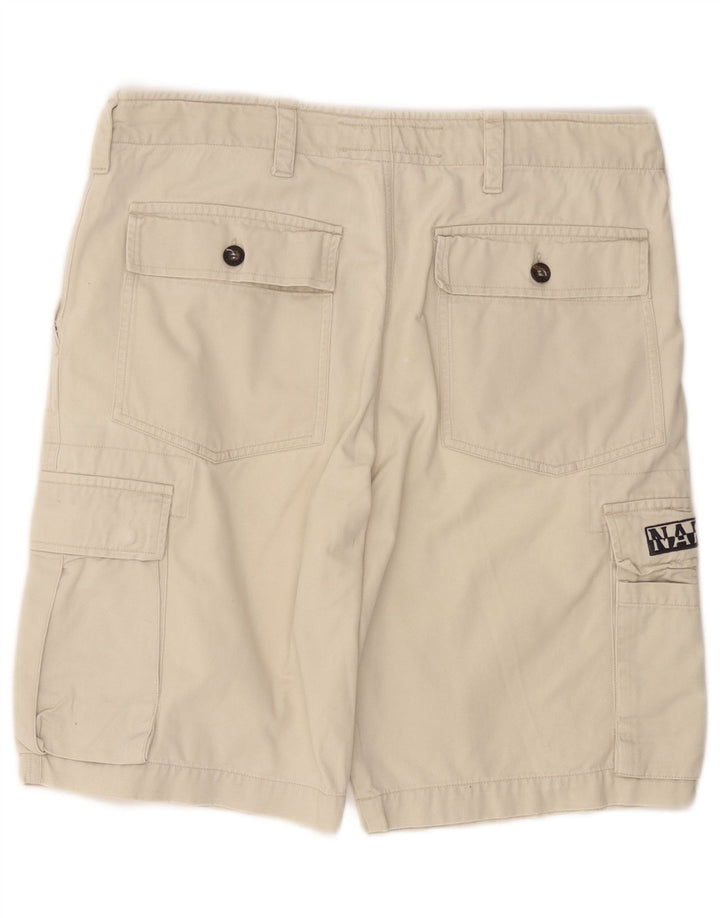 NAPAPIJRI Herre Cargo Shorts W34 Large White Floral Bomuld