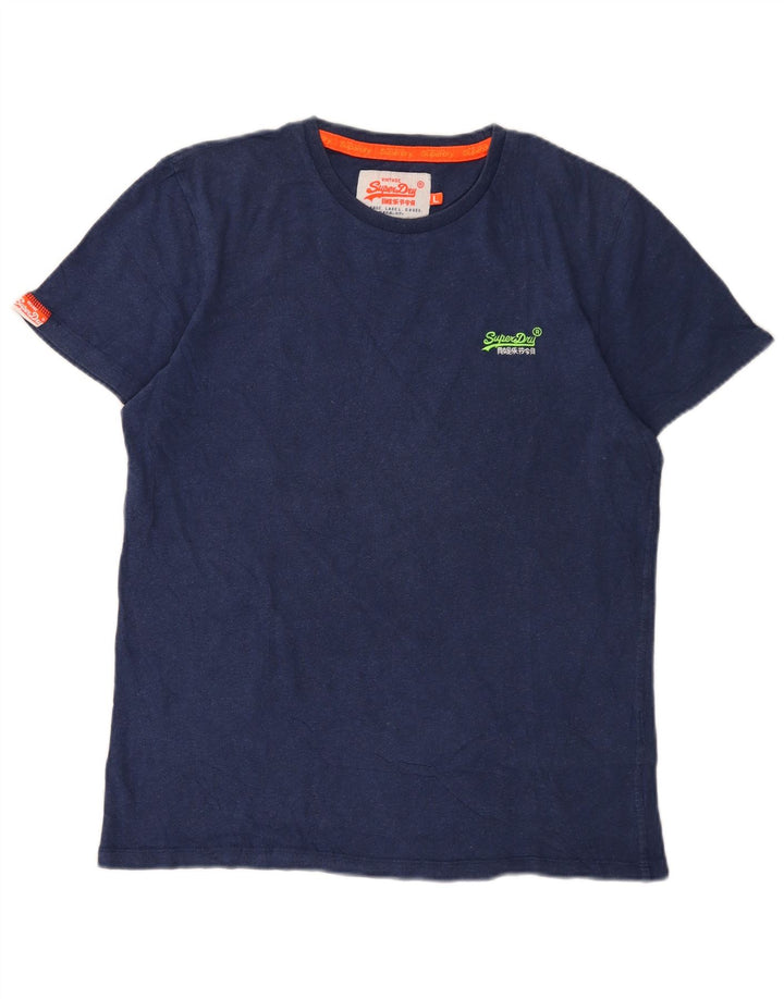 Superdry T-shirt top til mænd Stor marineblå bomuld
