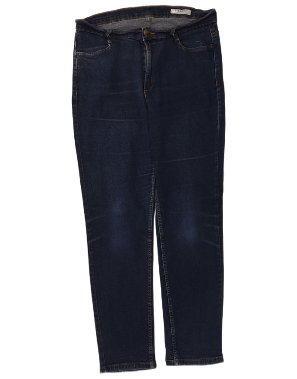 Marks & Spencer Dame Regular Straight Jeans UK 16 Large W34 L28 Navy Blue