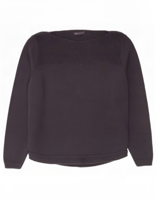 Marks & Spencer Dame Boat Neck Jumper Sweater UK 16 Large Navy Blue
