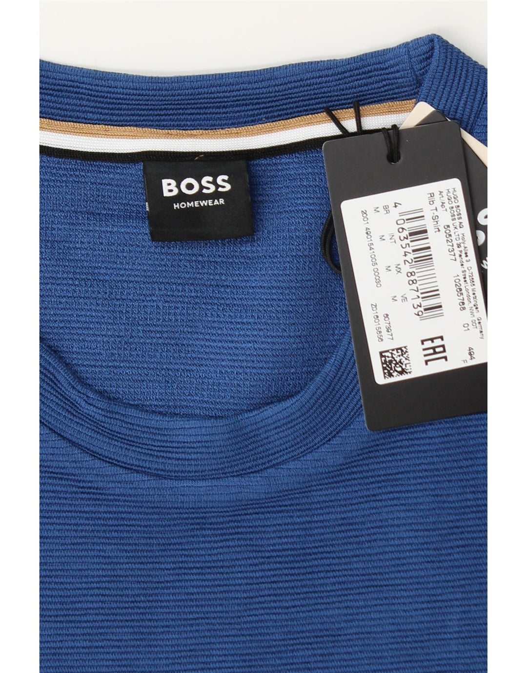 Hugo Boss Herre T-Shirt Top Medium Blue Modal