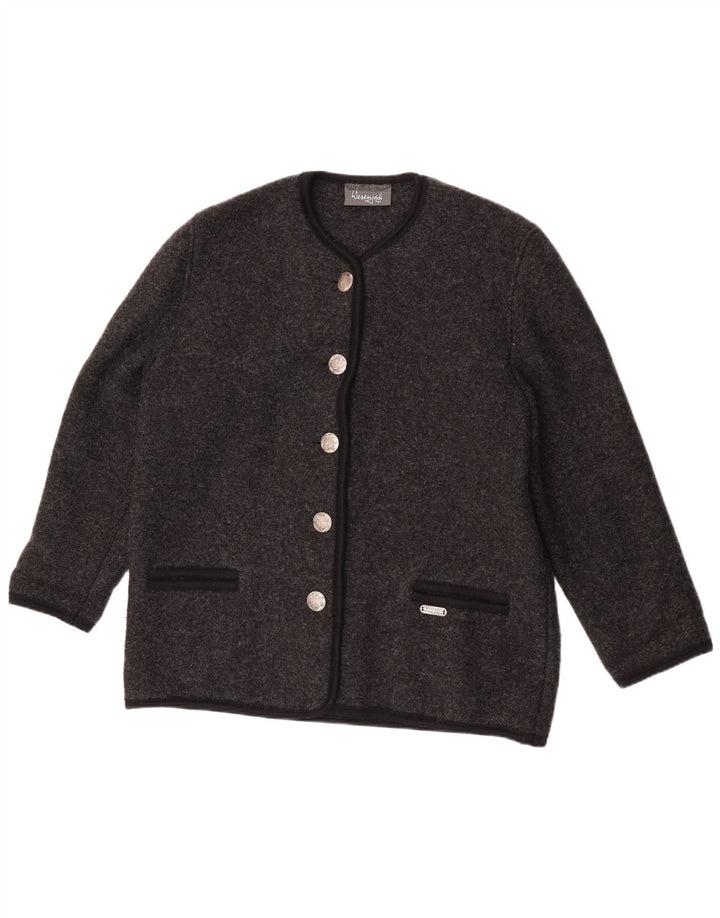 Wesenjak Dame 5-knaps blazerjakke UK 18 XL Grå Flecked New Wool