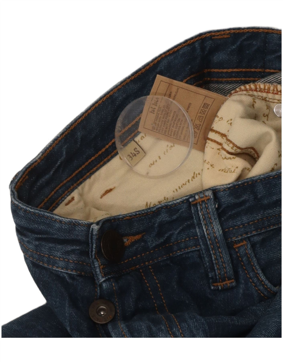 FAT FACE Mens Straight Jeans W34 L28 Blue Cotton