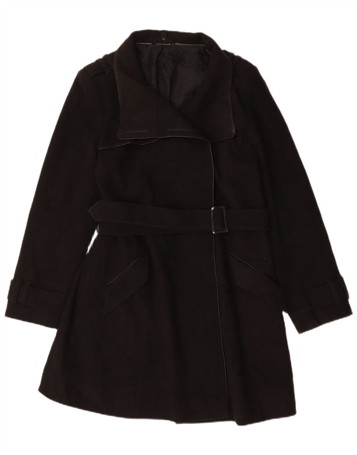 Marks & Spencer Dameoverfrakke UK 14 Medium Sort Polyester
