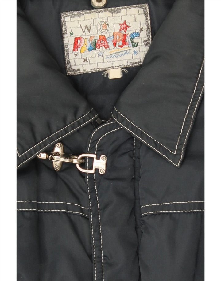 Vintage herre hættepolstret jakke UK 38 Medium Navy Blue