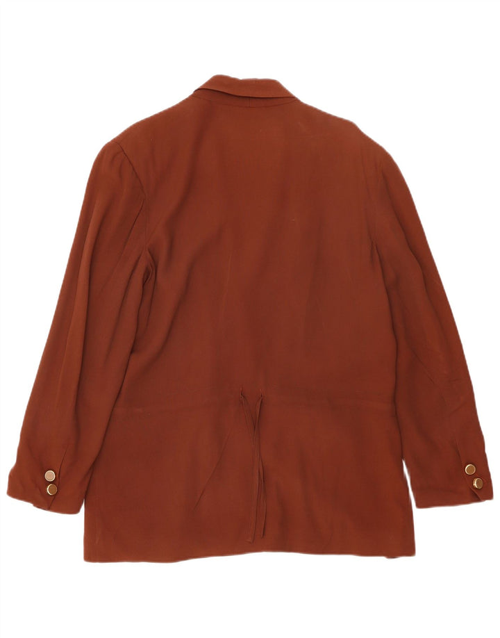 Edwige Fenech Dame Dobbeltradet Blazer Jacket IT 44 Medium Brun