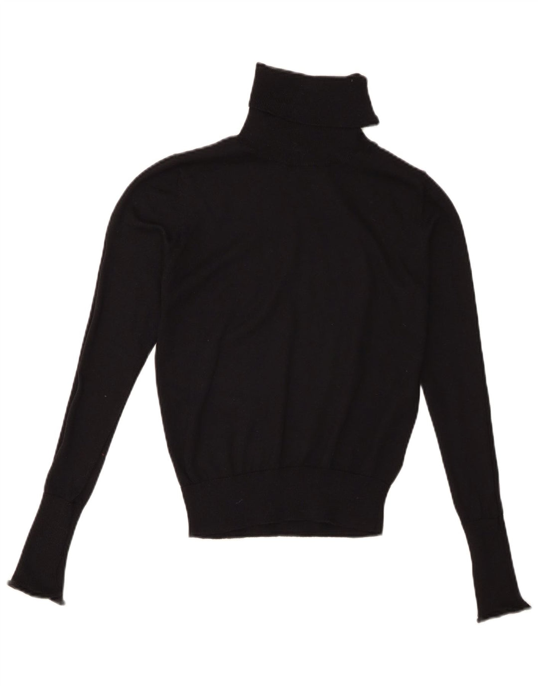 Zara Dame Roll Neck Jumper Sweater UK 10 Small Black Polyester