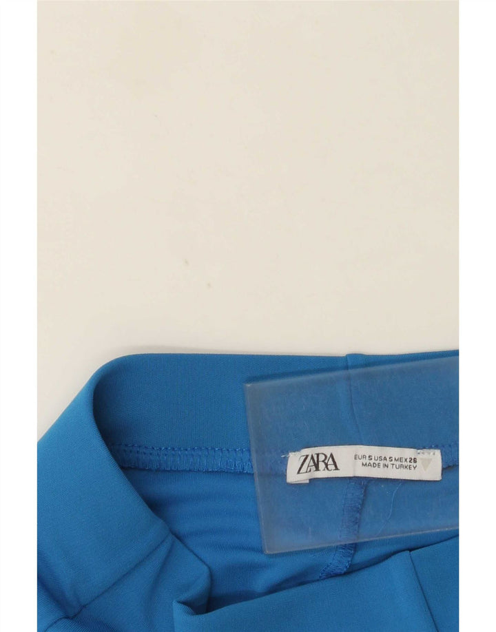 Zara Womens Flare træningsdragt Bukser UK 8 Small Blue
