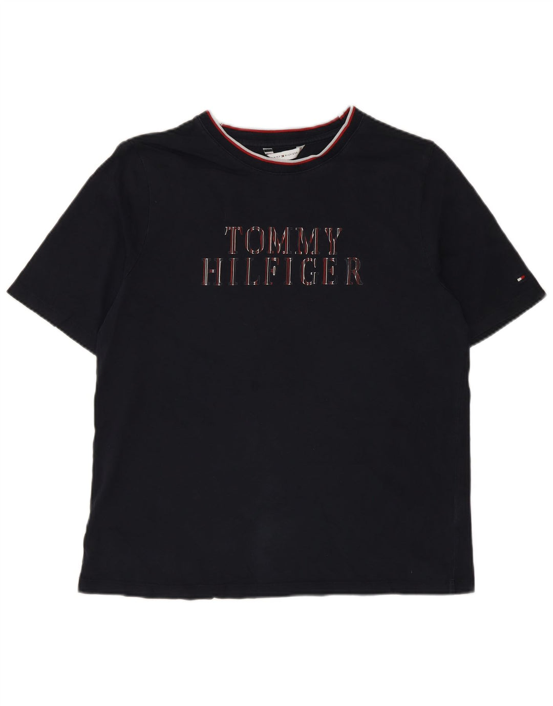 Tommy Hilfiger Herre grafisk T-shirt Top Medium Navy Blue