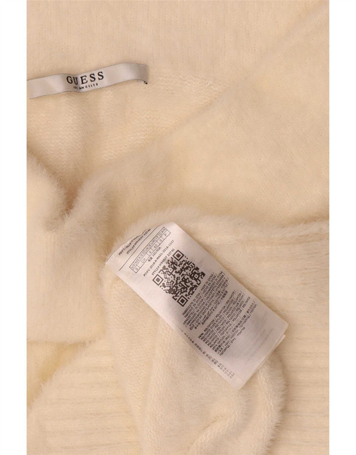 Guess Womens Oversized trøjetrøje med rullehals UK 4 XS Off White Polyamid