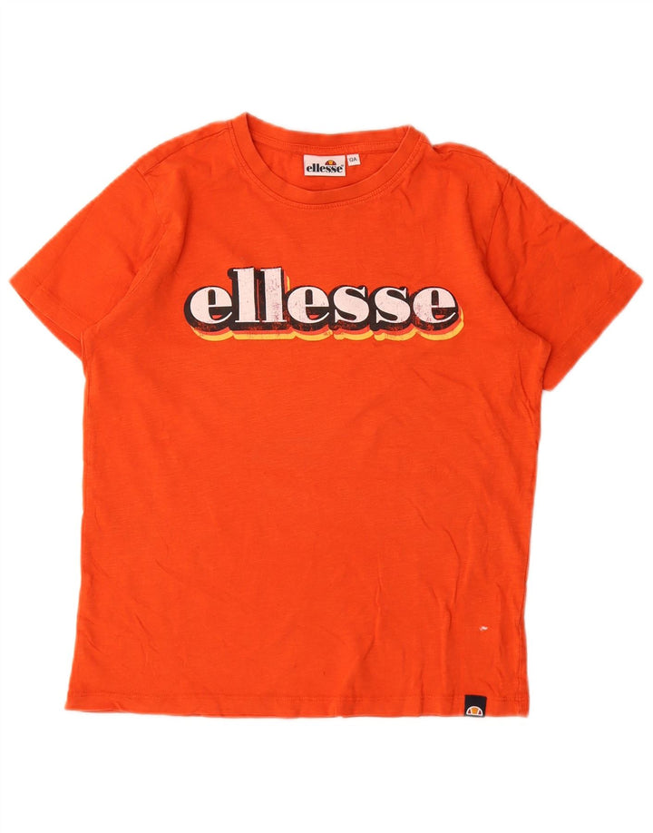 Ellesse Boys Grafisk T-Shirt Top 11-12 År Orange