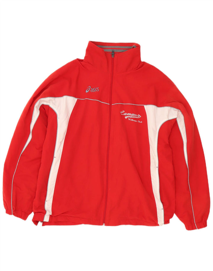 Asics Træningsdragt til mænd Top jakke Stor Rød Colourblock Polyester