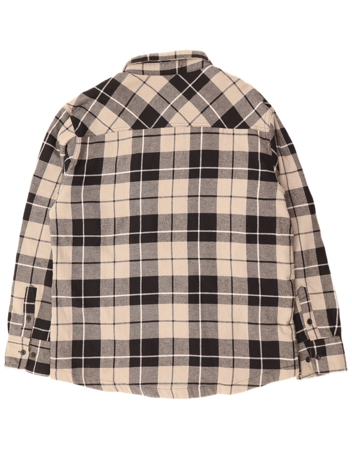 VINTAGE Lumberjack Flannel Shirt XL sort ternet bomuld