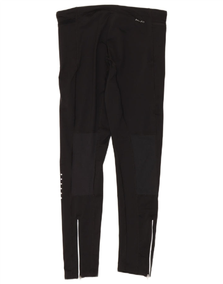 Nike Dame Leggings UK 14 Medium Sort Polyester Sports