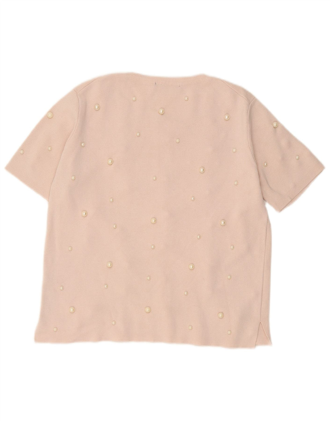 Zara Dame Bluse Top UK 14 Large Pink Viscose