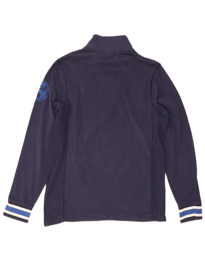 NAPAPIJRI Herre grafisk lynlås-hals sweater Jumper Medium marineblå bomuld