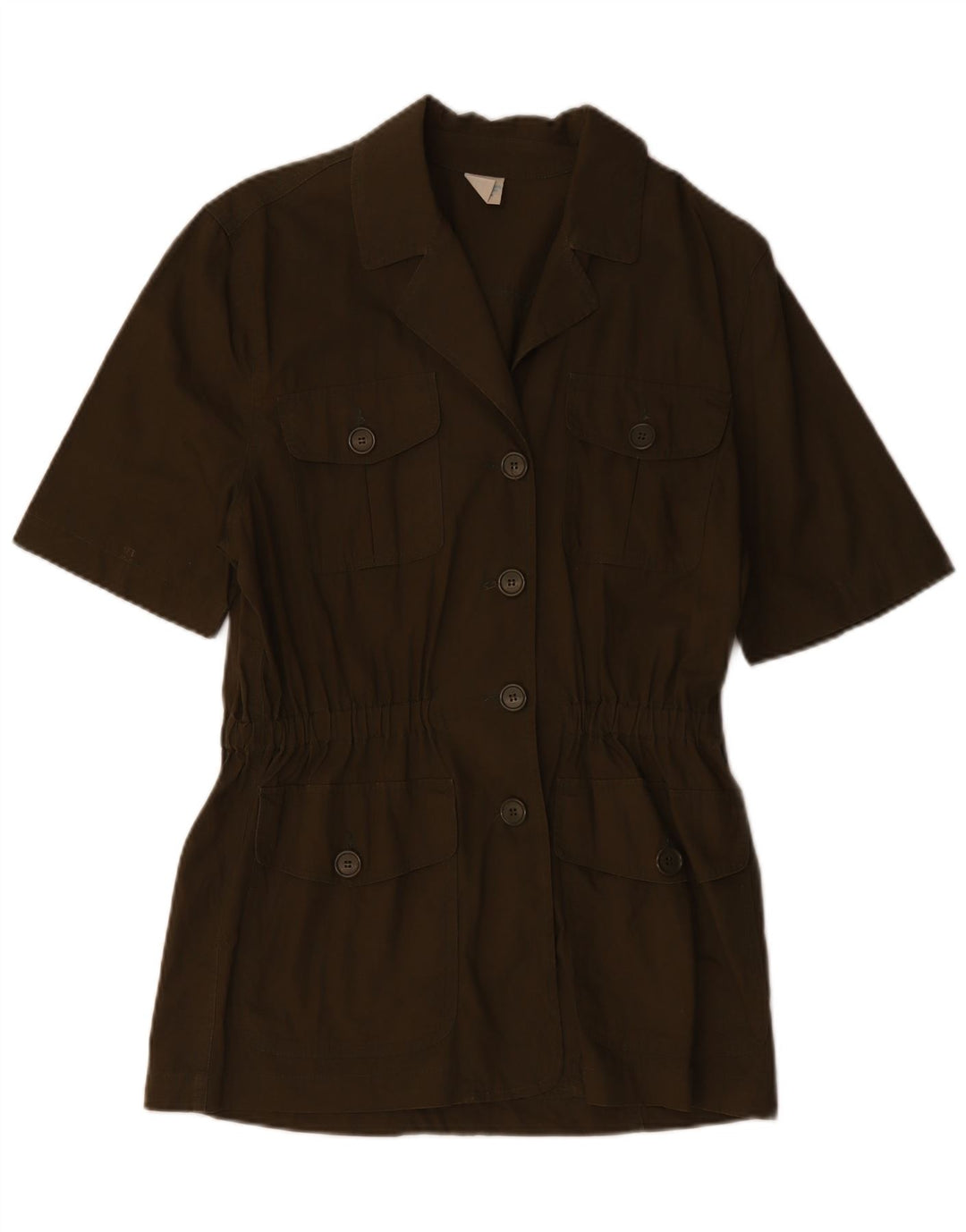 BENETTON Dame 4-knaps kortærmet blazerjakke IT 42 Medium Khaki