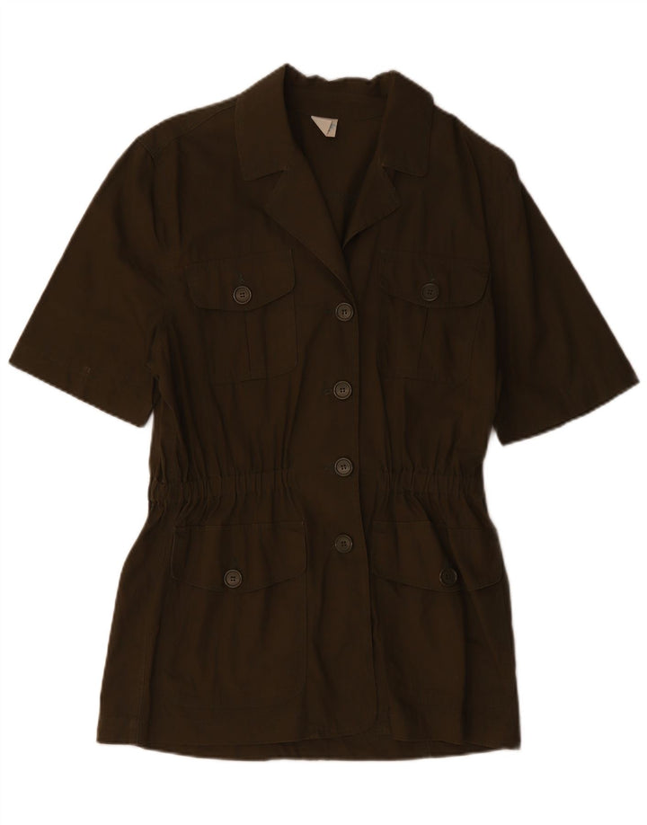 BENETTON Dame 4-knaps kortærmet blazerjakke IT 42 Medium Khaki