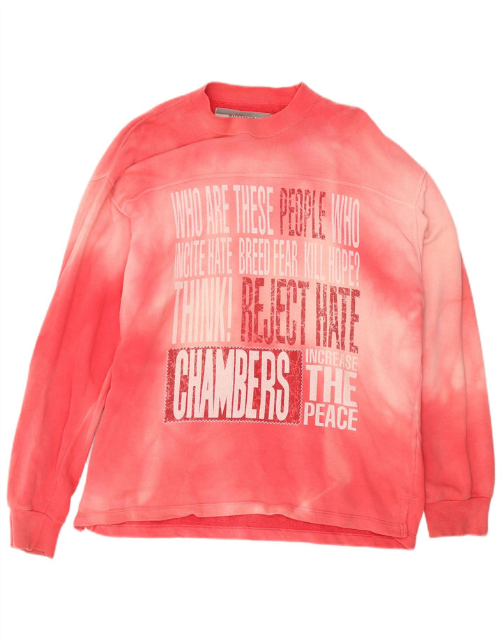 CHAMBERS Grafisk sweatshirt til mænd Large Pink Tie Dye Bomuld