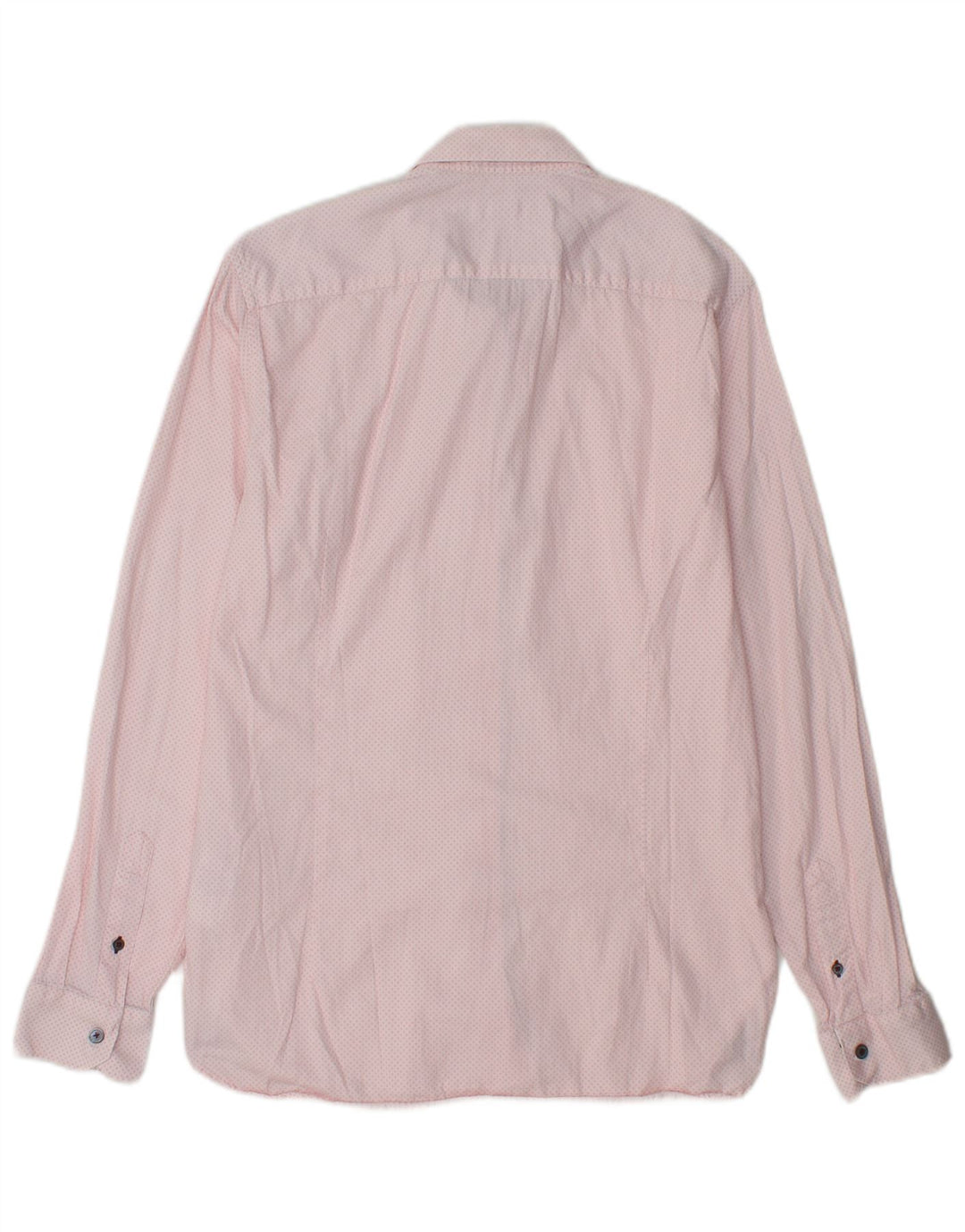 TED BAKER Mens Modern Fit Shirt Size 15 5 Medium Pink Spotted Lyocell