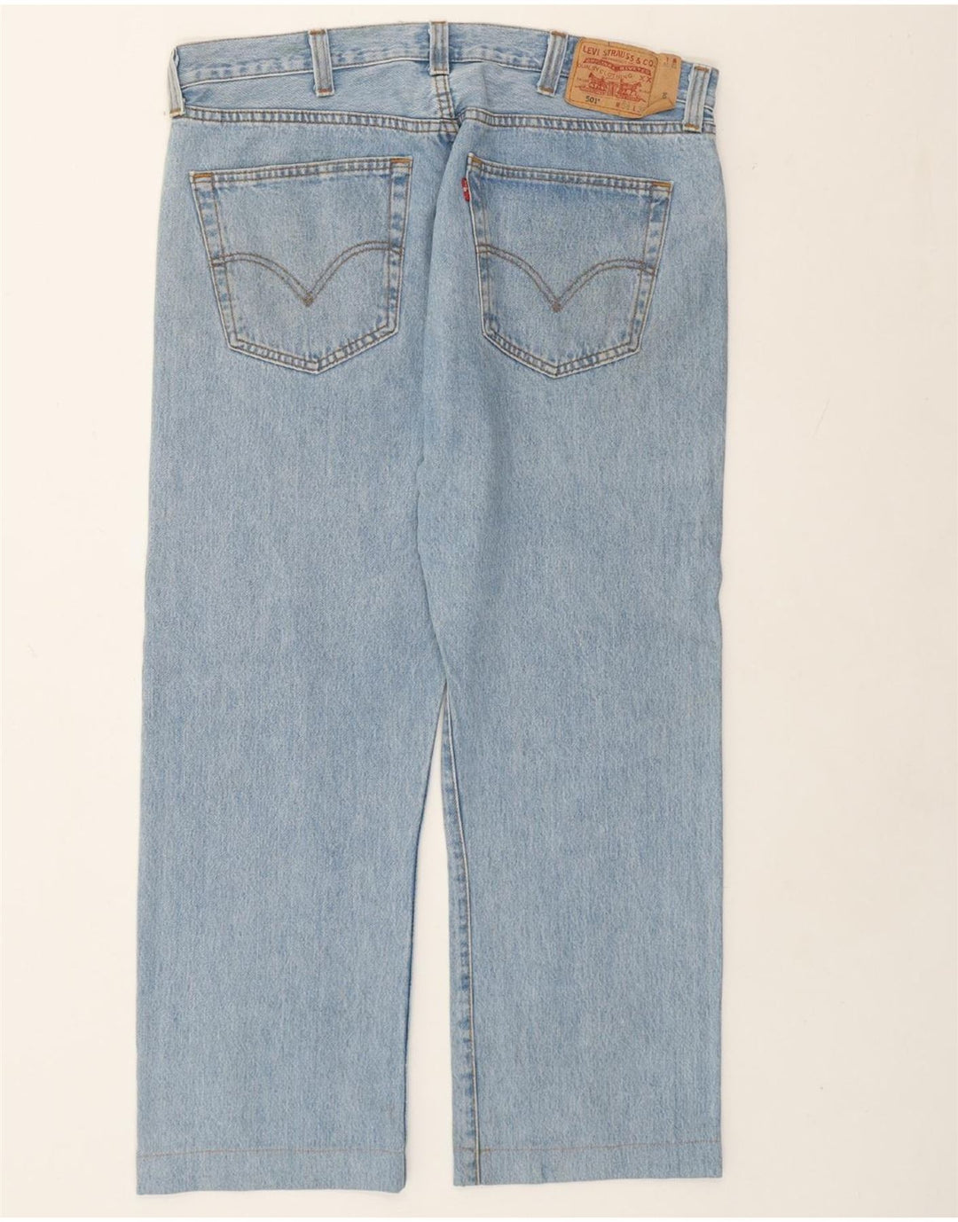 Levi's Herre 501 Straight Jeans W38 L28 Blå Bomuld
