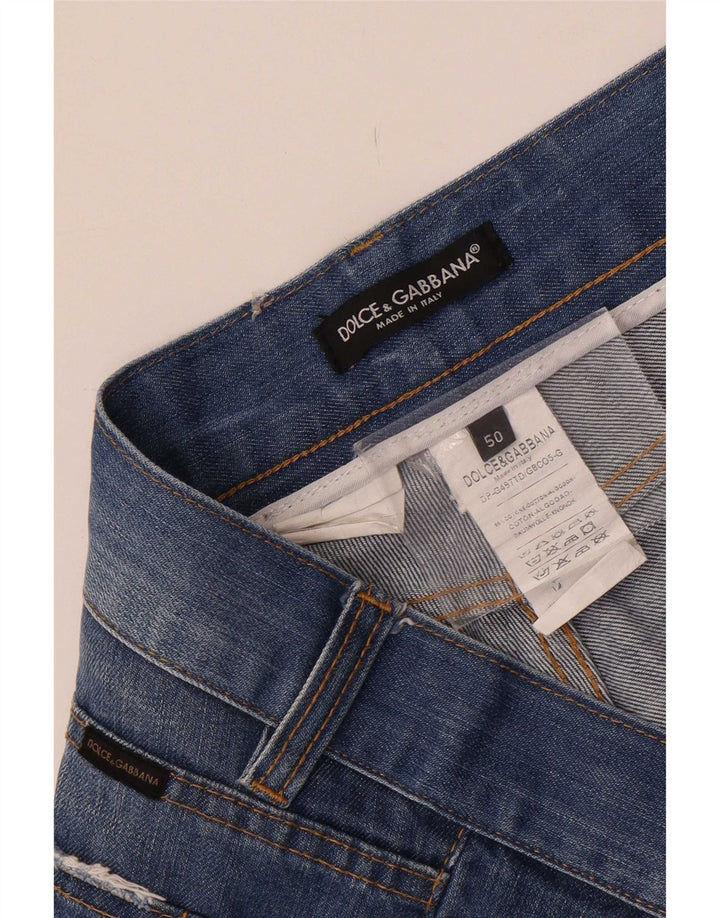 Dolce & Gabbana Herre Distressed Denim Shorts IT 50 Large W36 Blue Cotton