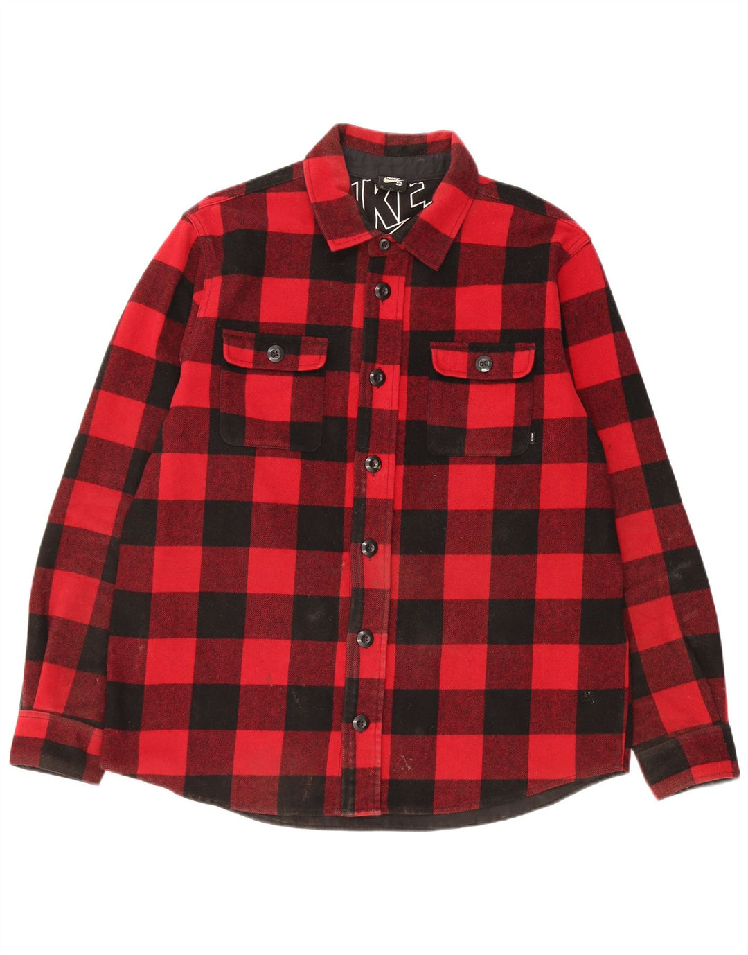 Nike skovhugger flannelskjorte til mænd XL Rød Gingham Wool