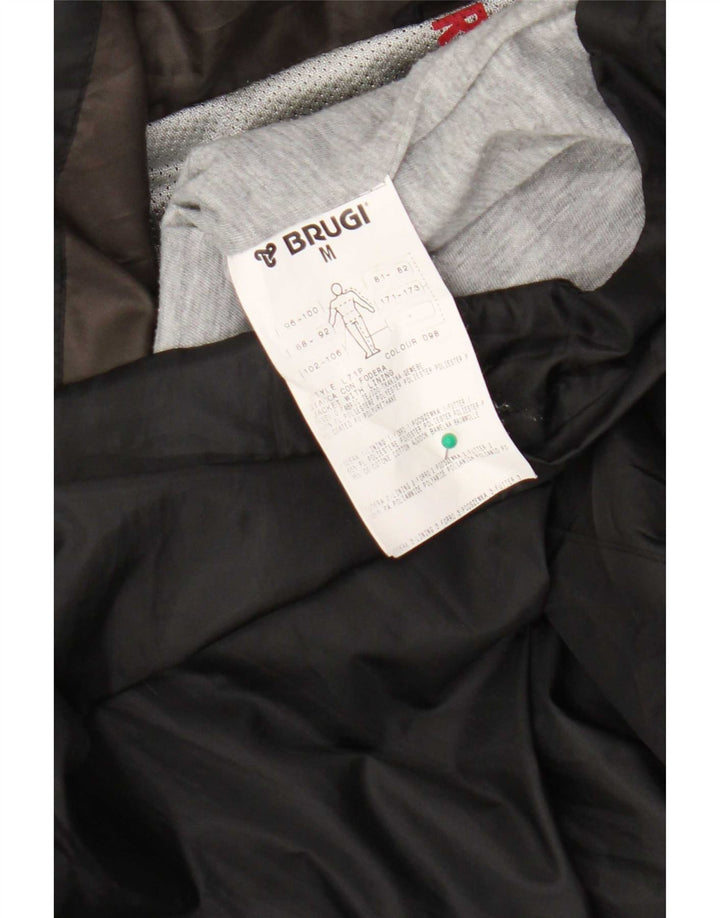 Brugi Regnjakke med hætte til mænd UK 38 Medium Sort Colourblock Polyester