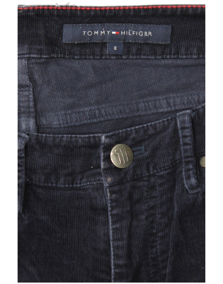 TOMMY HILFIGER fløjlsbukser til kvinder US 8 Medium W32 L30 Marineblå