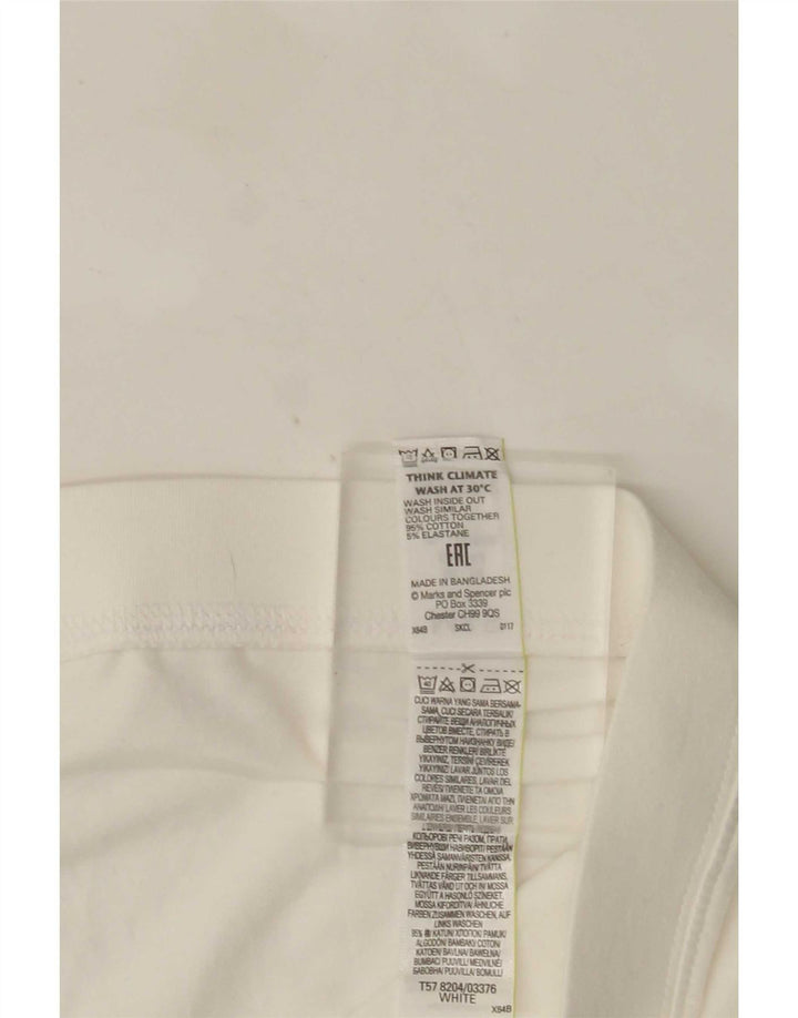 Marks & Spencer Dame Capri Leggings UK 16 Large White Bomuld