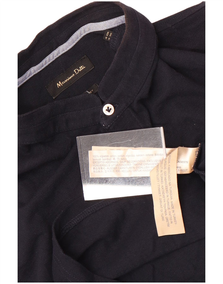 MASSIMO DUTTI Poloskjorte til mænd Medium Navyblå Bomuld