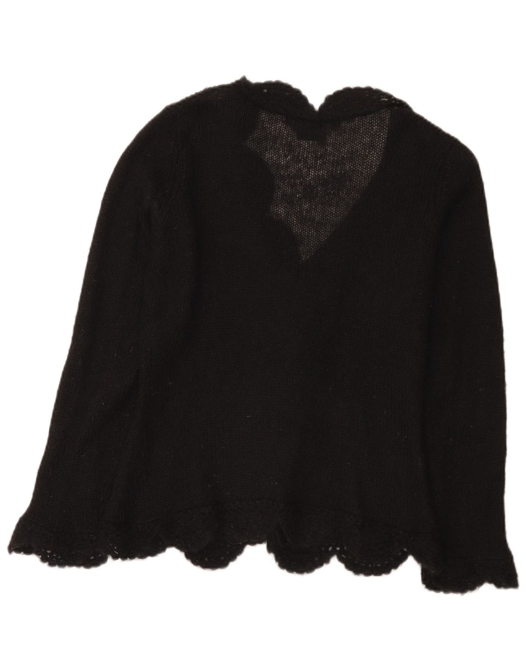 Laura Ashley Dame Cardigan Sweater UK 14 Large Black