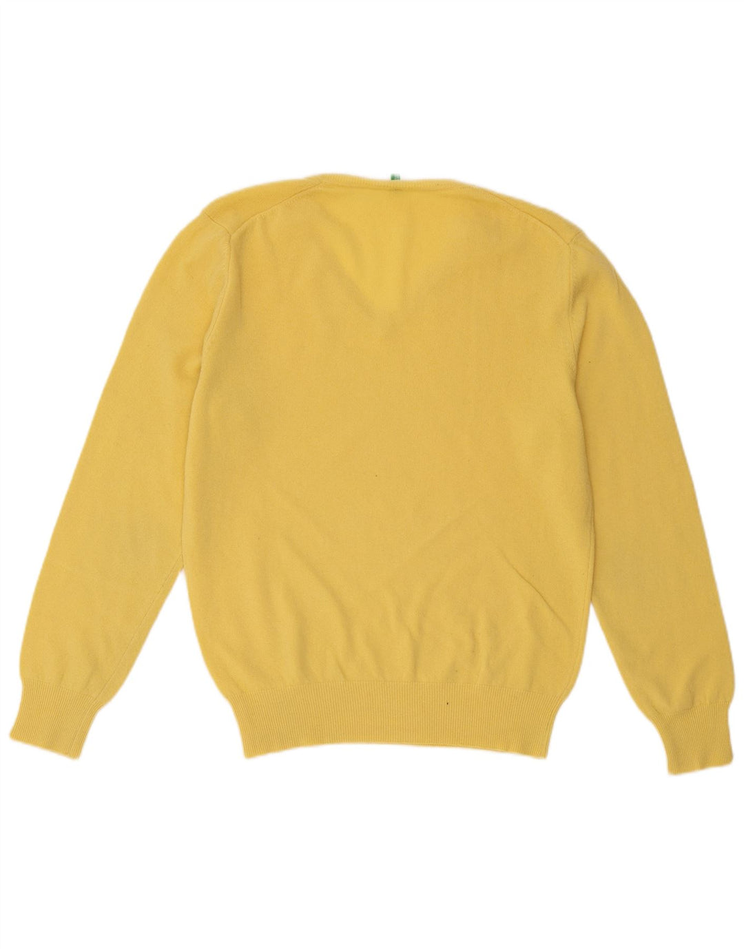 Benetton Herre V-hals sweater Medium Gul