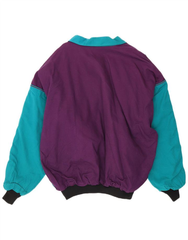 Wild Herre Bomber Jacket UK 44 2XL Lilla Colourblock Bomuld