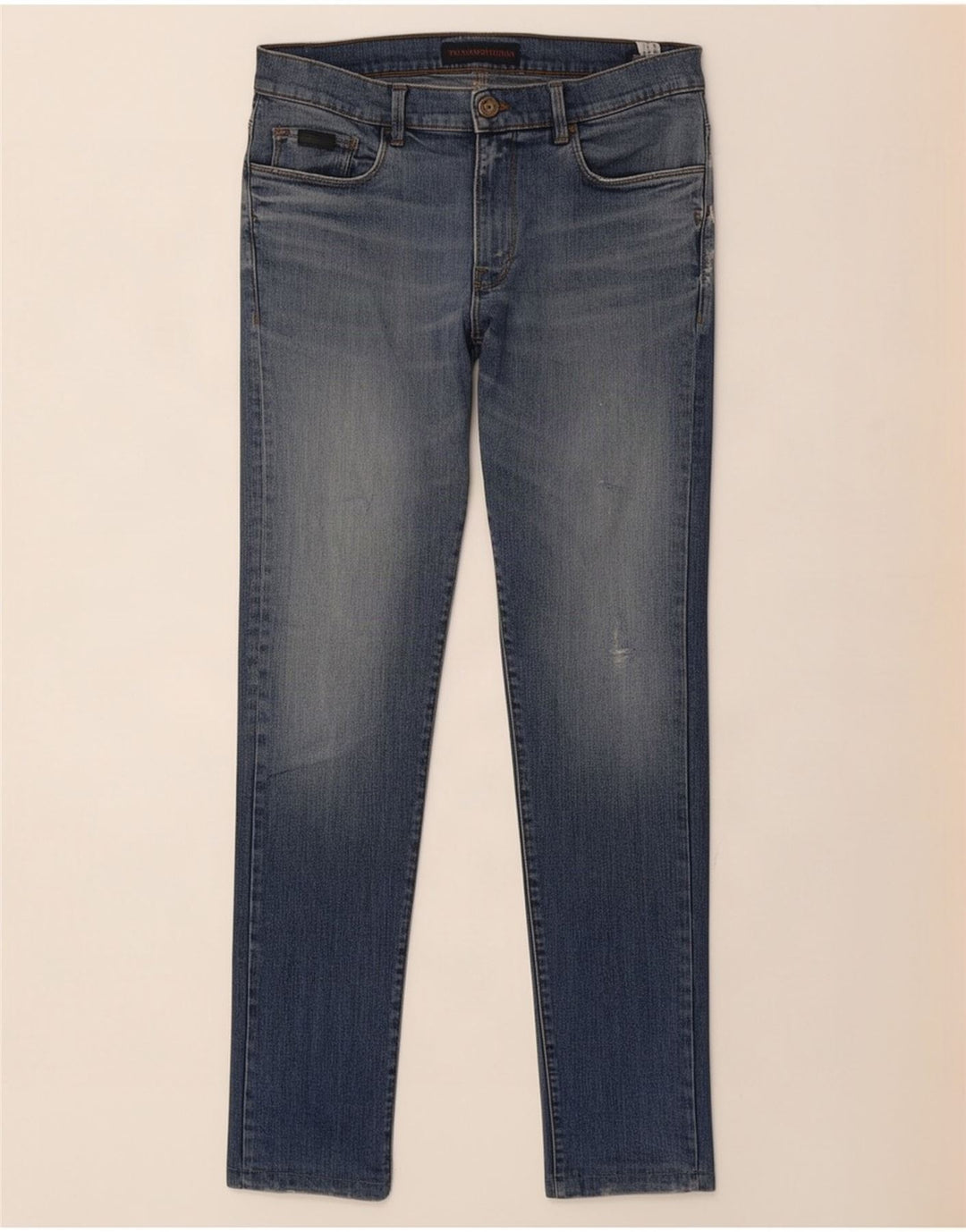 Trussardi Slim Jeans til mænd W32 L30 blå bomuld