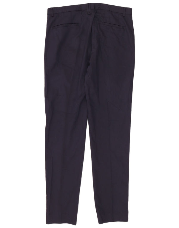 Zara Herre Slim Suit Bukser EU 40 Medium W31 L36 Navy Blue