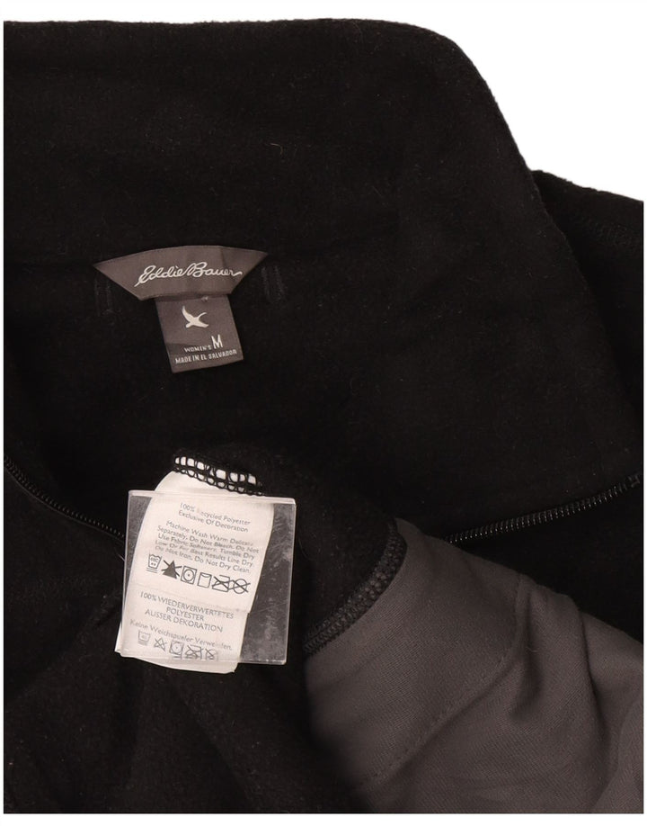 EDDIE BAUER Dame Fleece Gilet UK 12 Medium Sort Polyester