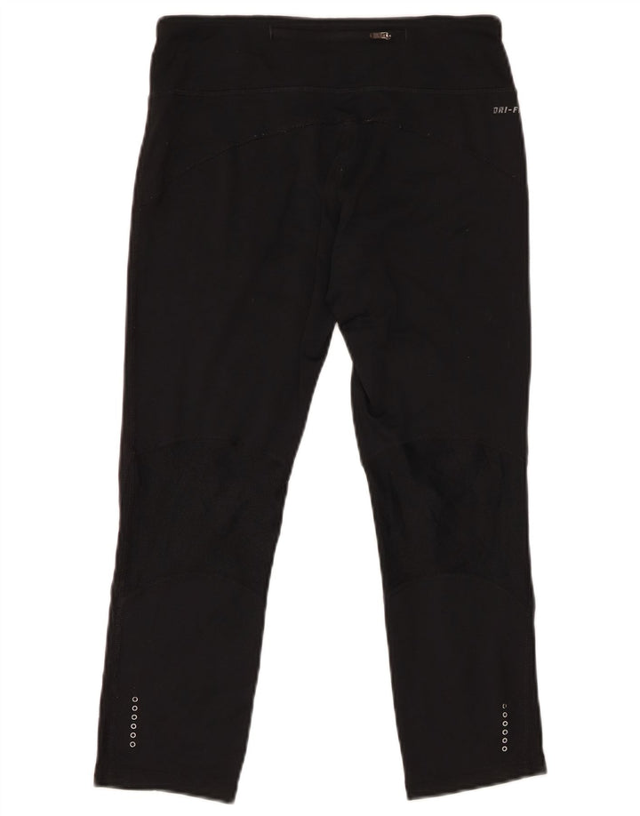 Nike Dame Dri Fit Leggings UK 10 Small Black Polyester