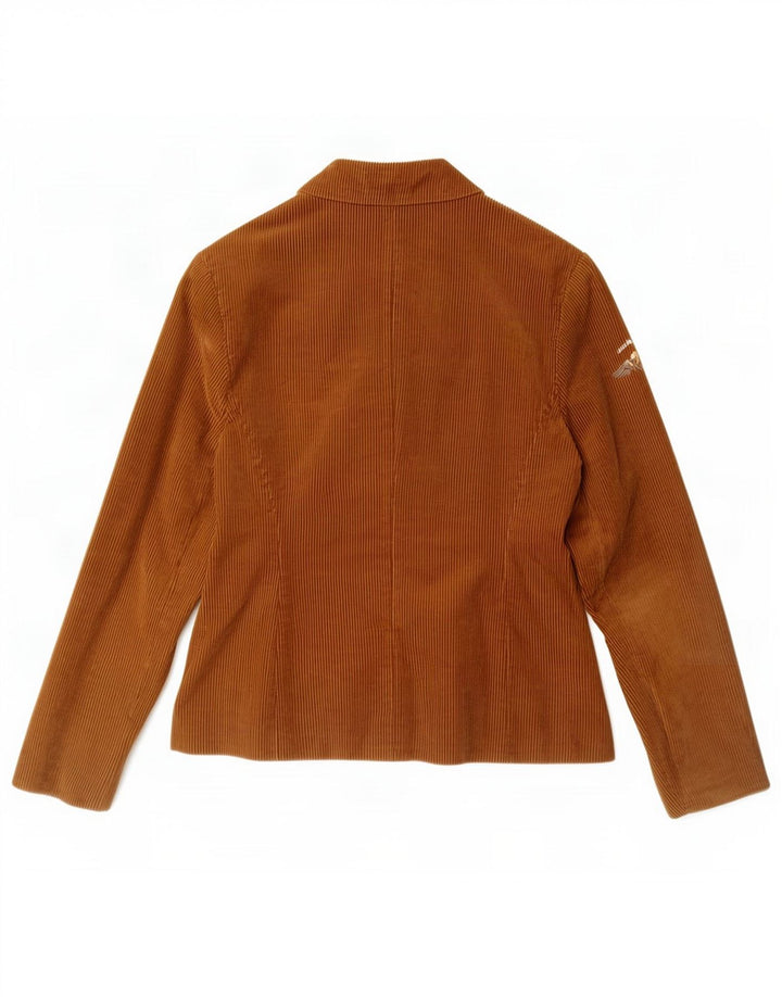 Replay Dame 1 Knap Corduroy Blazer Jacket UK 14 Stor Khaki Bomuld