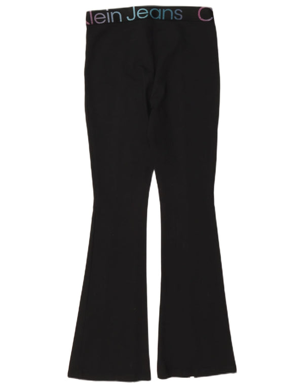 Calvin Klein Girls Graphic Flare Leggings 11-12 år Sort