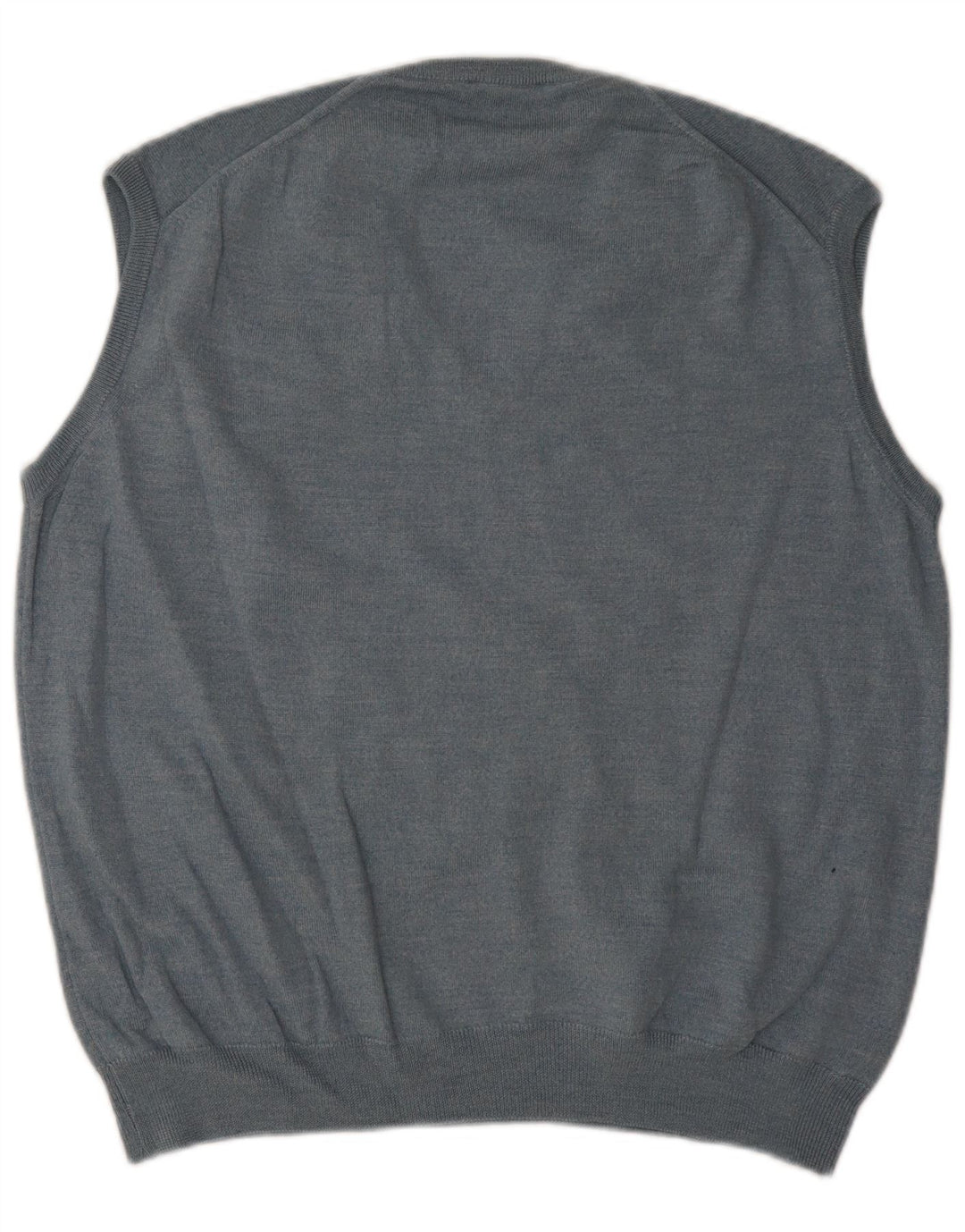 Vintage Herrevest Tank Top Stor Blå Ny Uld