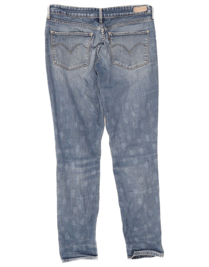 Levi's Dame Slim Jeans W28 L30 Blå plettet bomuld