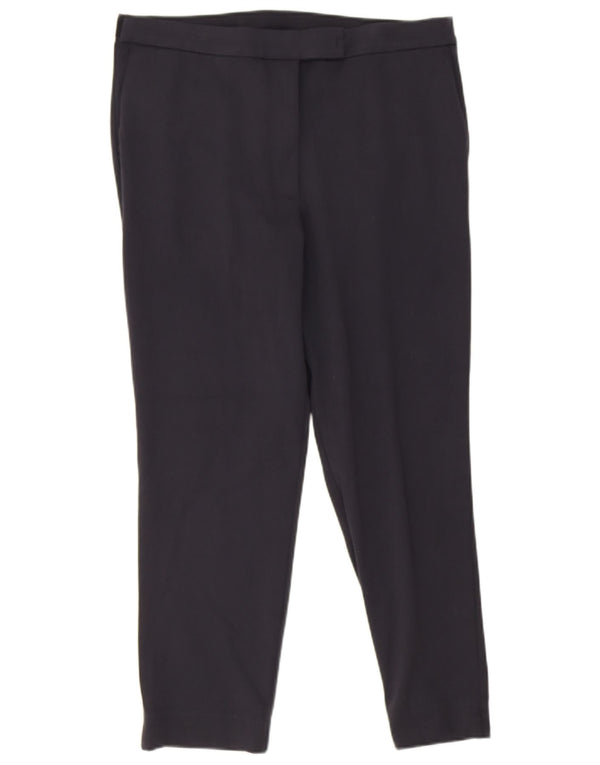 Marks & Spencer Dame Crop Suit Bukser UK 16 Large W34 L25 Navy Blue