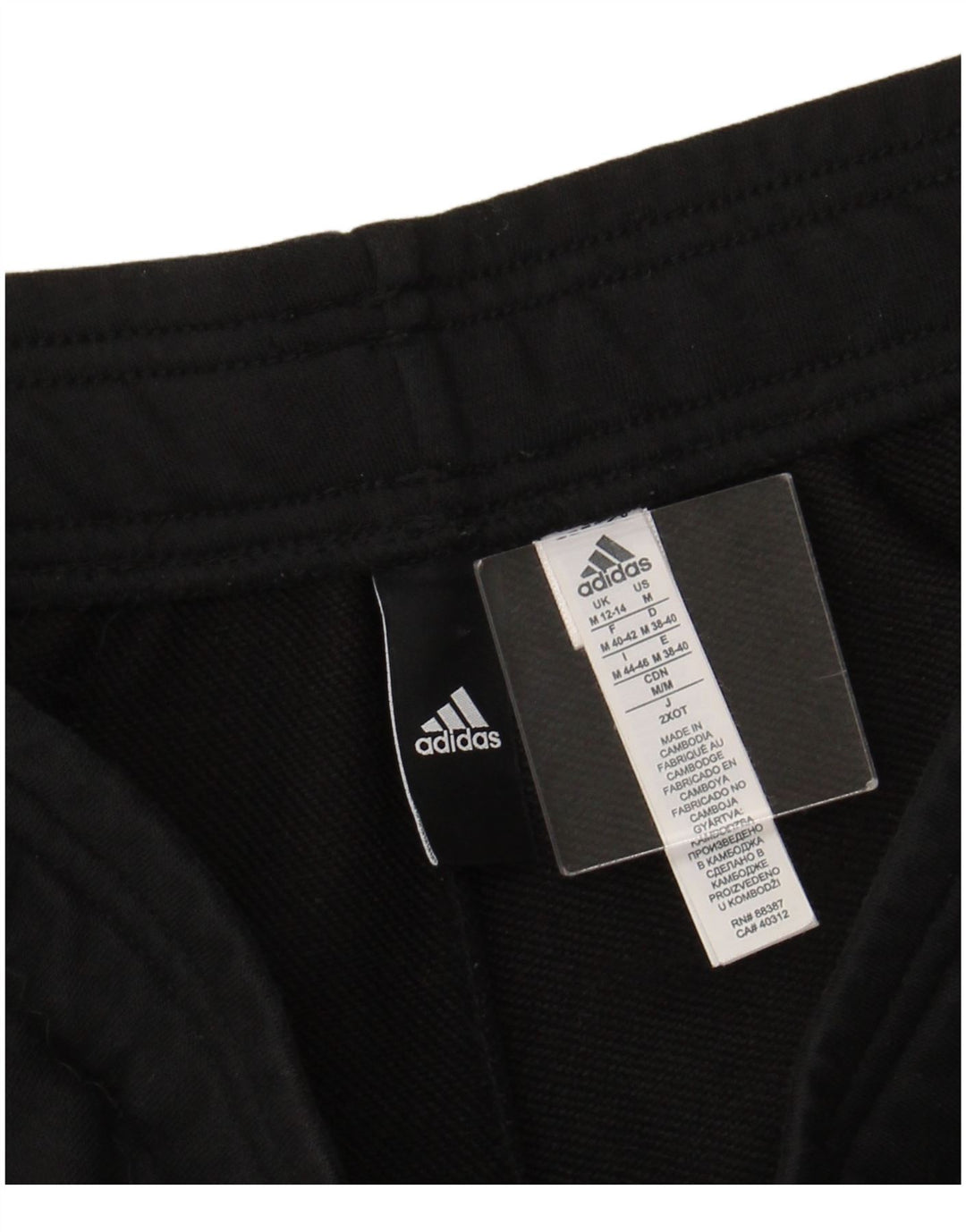 ADIDAS grafiske træningsdragtbukser til kvinder, joggere UK 12/14 Medium Black