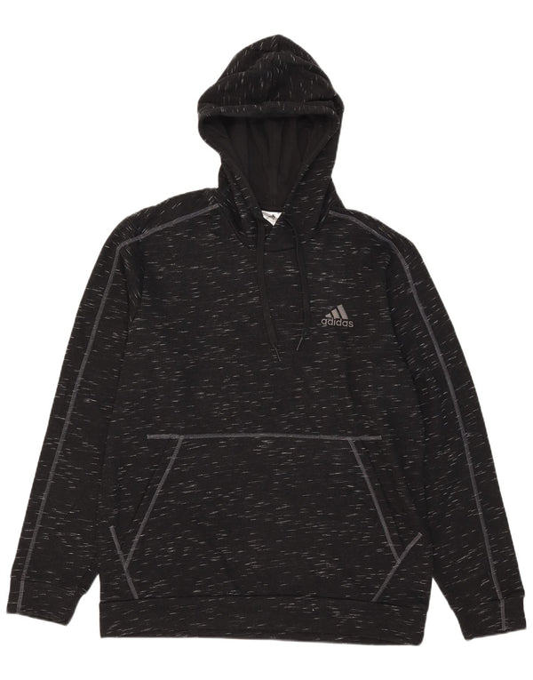Adidas Herre hættetrøje Jumper Large Sort Flecked Bomuld