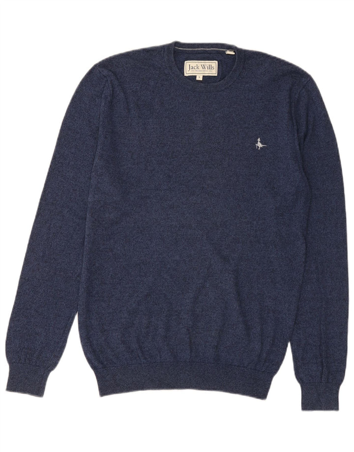 JACK WILLS Herre trøje med rund hals, lille marineblå bomuld