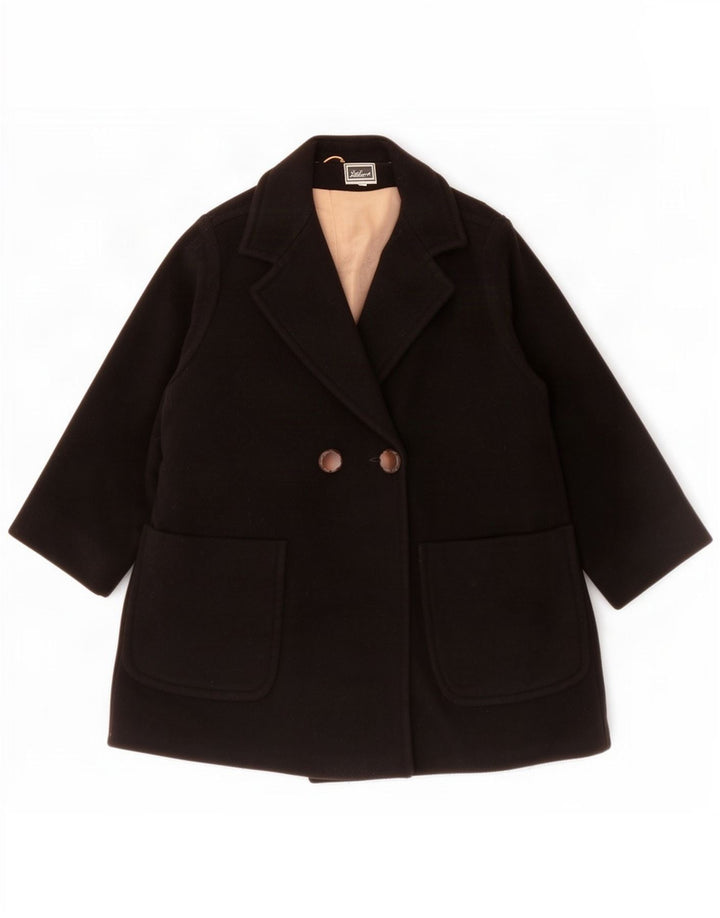 Luisa Spagnoli Dame 3/4 ærmet dobbeltradet frakke UK 10 Small Black