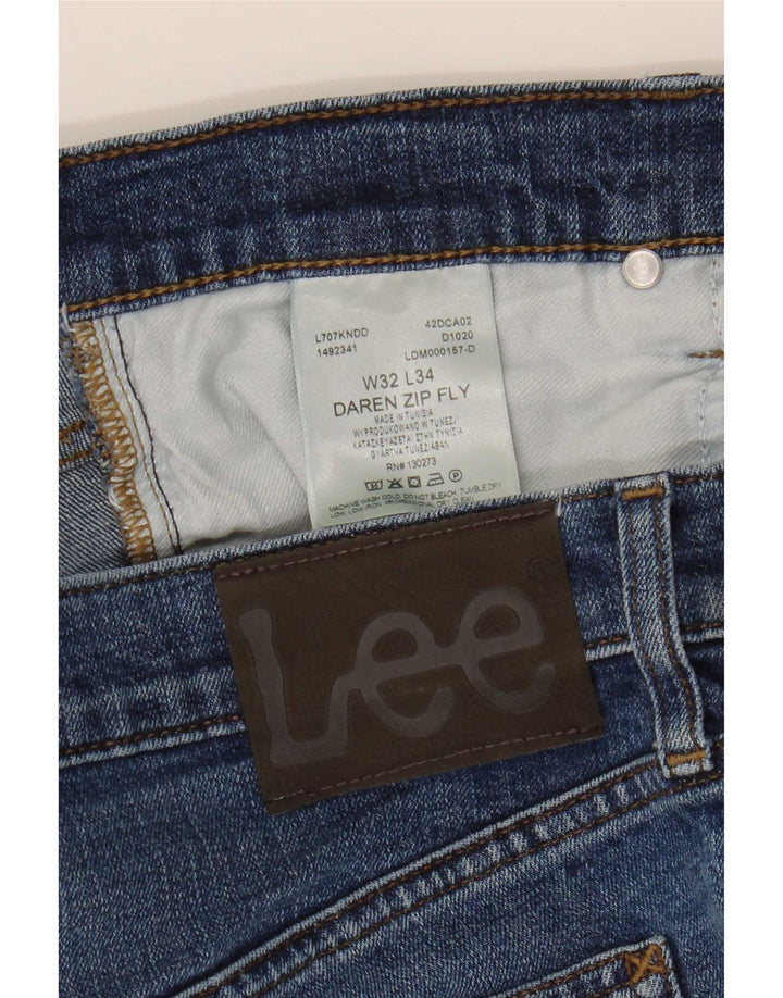 Lee Mens Daren Zip Fly Slim Jeans W32 L29 Blå Bomuld