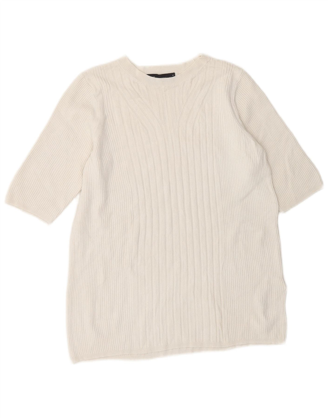 Marks & Spencer Dame Boat Neck Jumper Sweater UK 14 Medium White