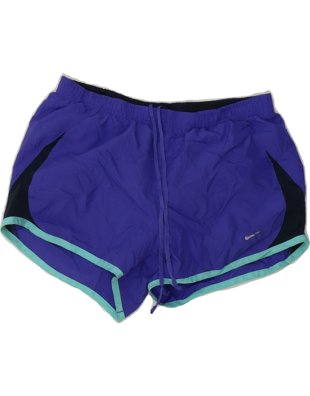 NIKE Womens Sport Shorts UK 10 Small  Blue Polyester Vintage Nike and Second-Hand Nike from Messina Hembry 
